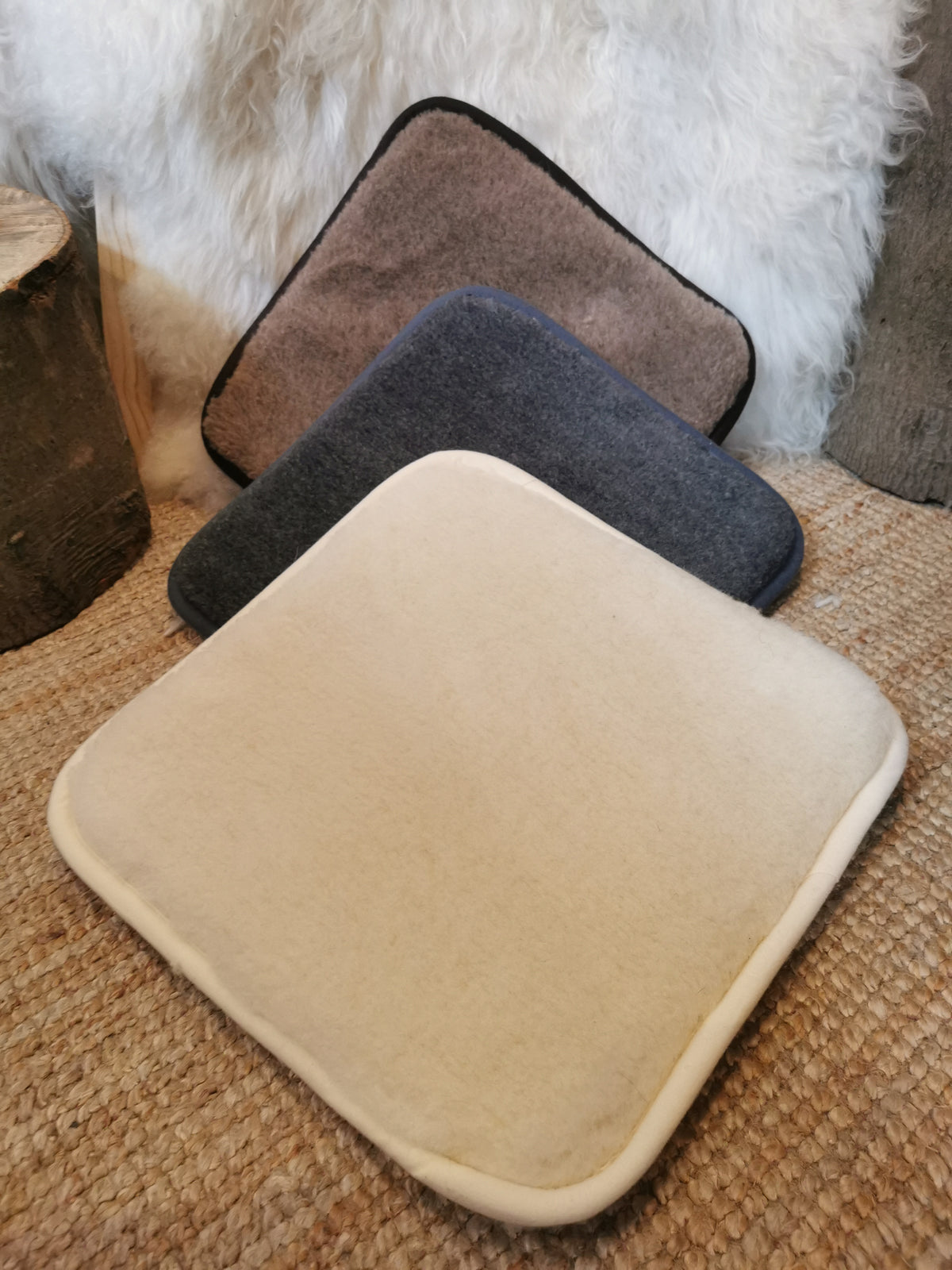 Square seat cushions, seat pads