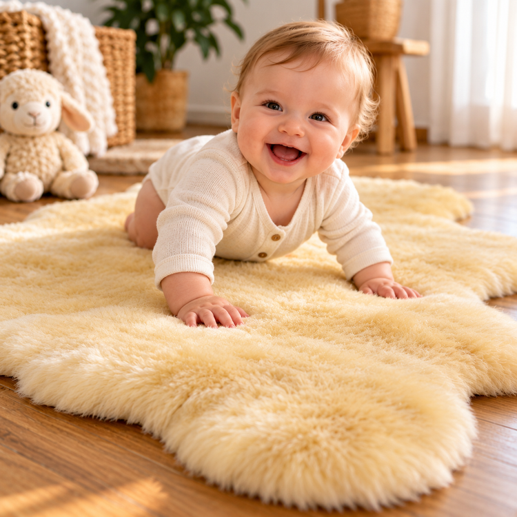 Warum Babys natürliche Schaffelle lieben