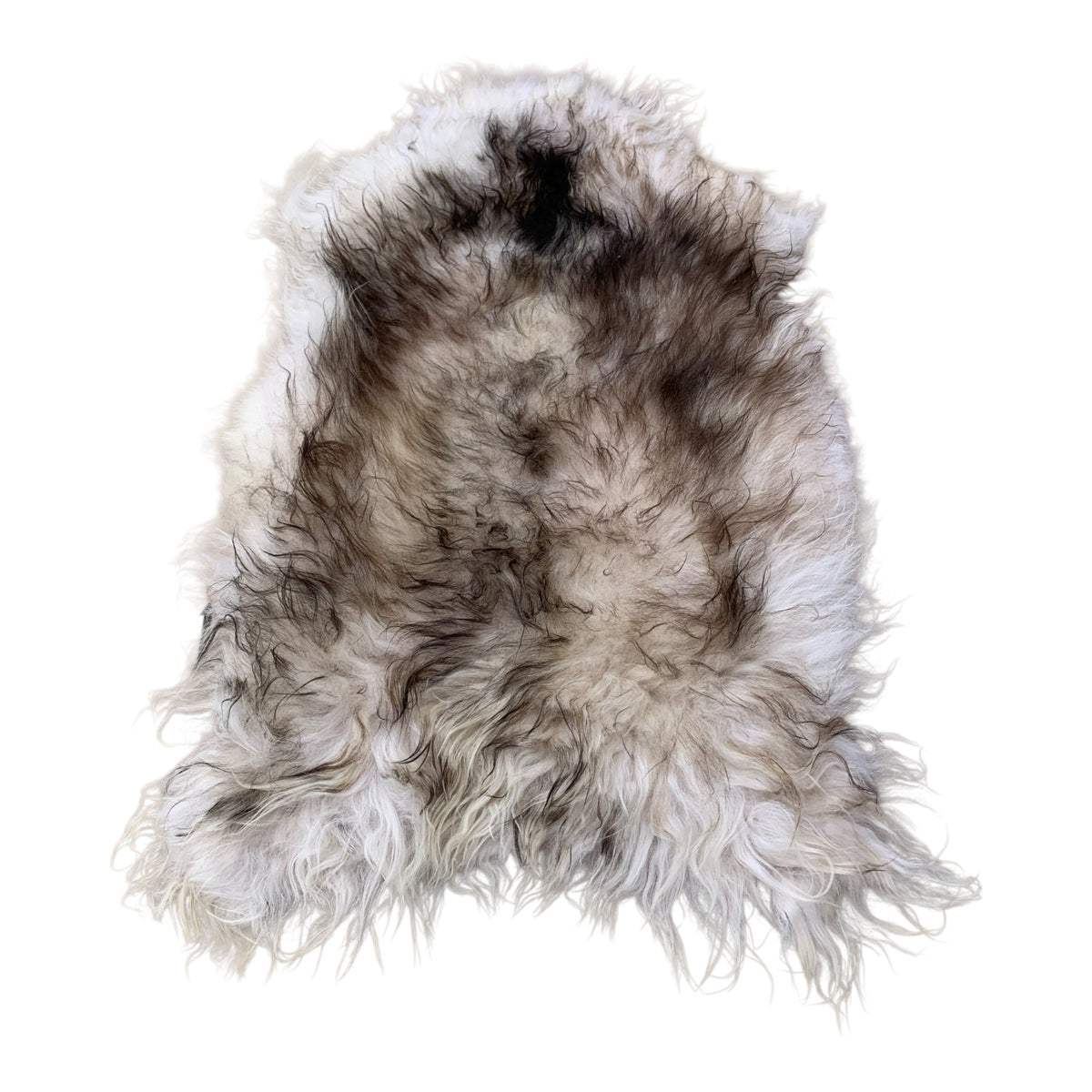 Schaffell 140 cm Dunkel-Geflammt - Echtes XXL Lammfell, Feltteppich & Sitzauflage