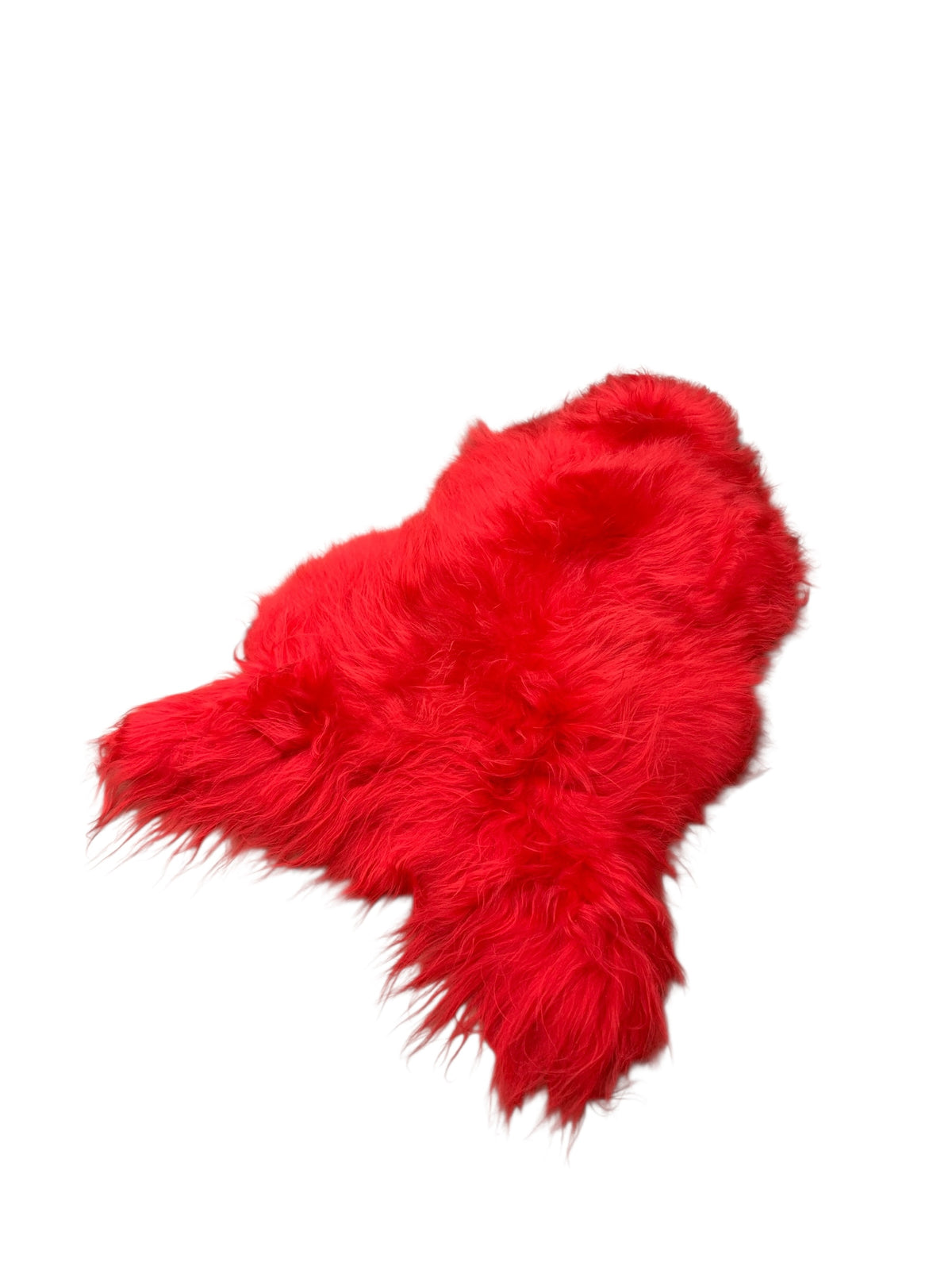 BUNTE Schaffell | Rot | Echtes Lammfell |Teppich Deko | 120cm | Sitzauflage