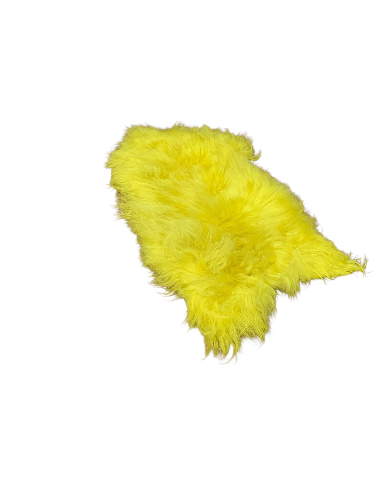 BUNTE Schaffell | Gelb | Echtes Lammfell |Teppich Deko | 120cm | Sitzauflage