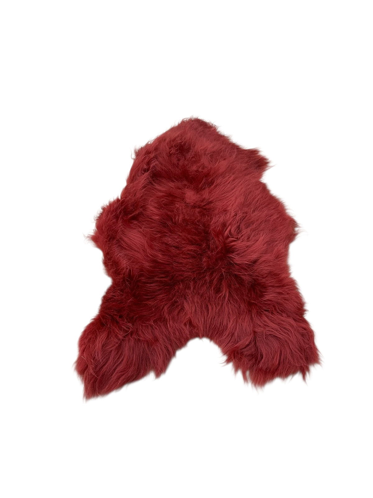 BUNTE Schaffell | Bordeaux-Rot | Echtes Lammfell |Teppich Deko | 120cm | Sitzauflage