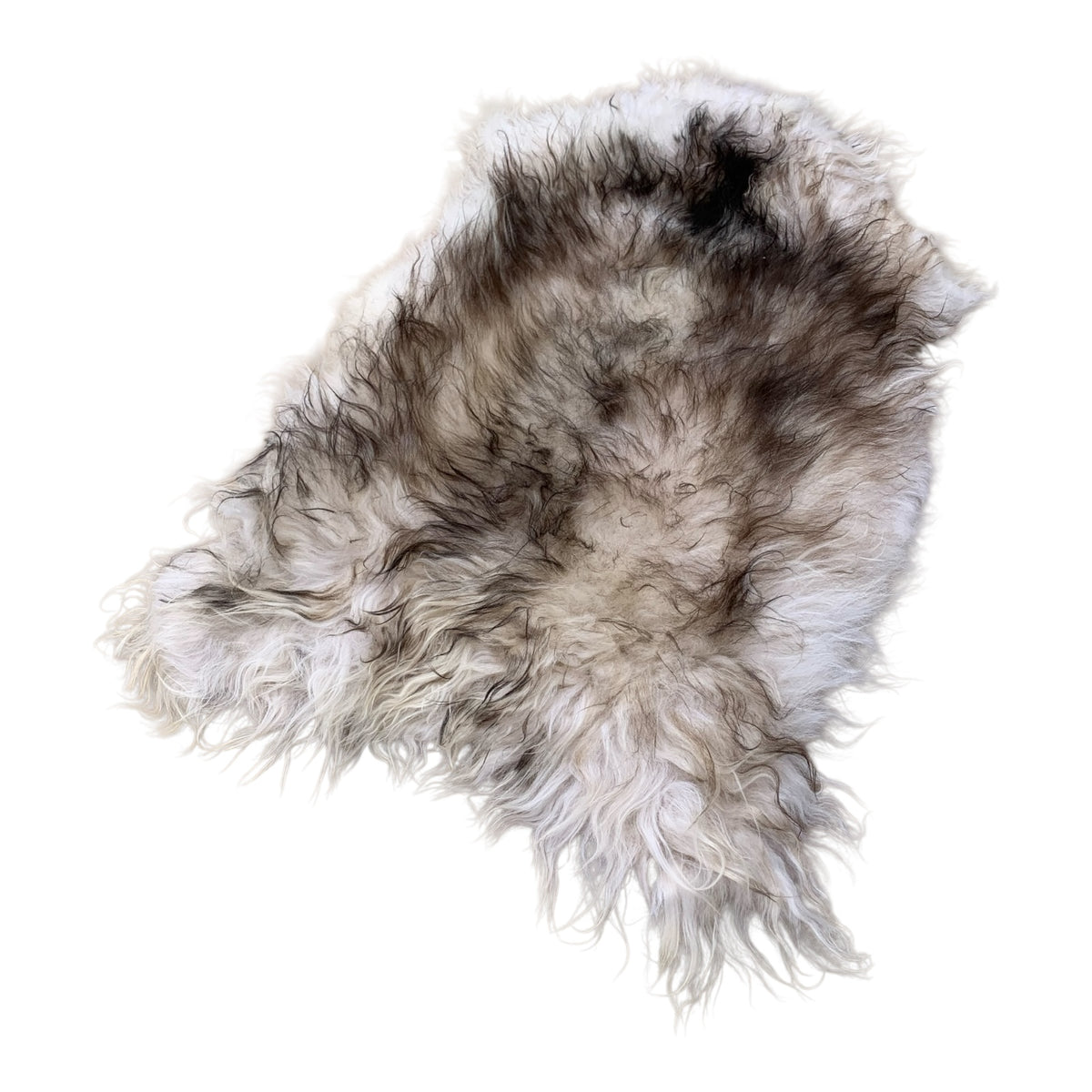 Schaffell 140 cm Dunkel-Geflammt - Echtes XXL Lammfell, Feltteppich & Sitzauflage
