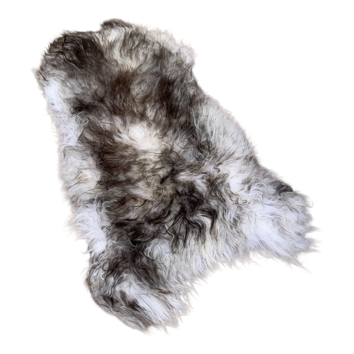 Schaffell 140 cm Dunkel-Geflammt - Echtes XXL Lammfell, Feltteppich & Sitzauflage