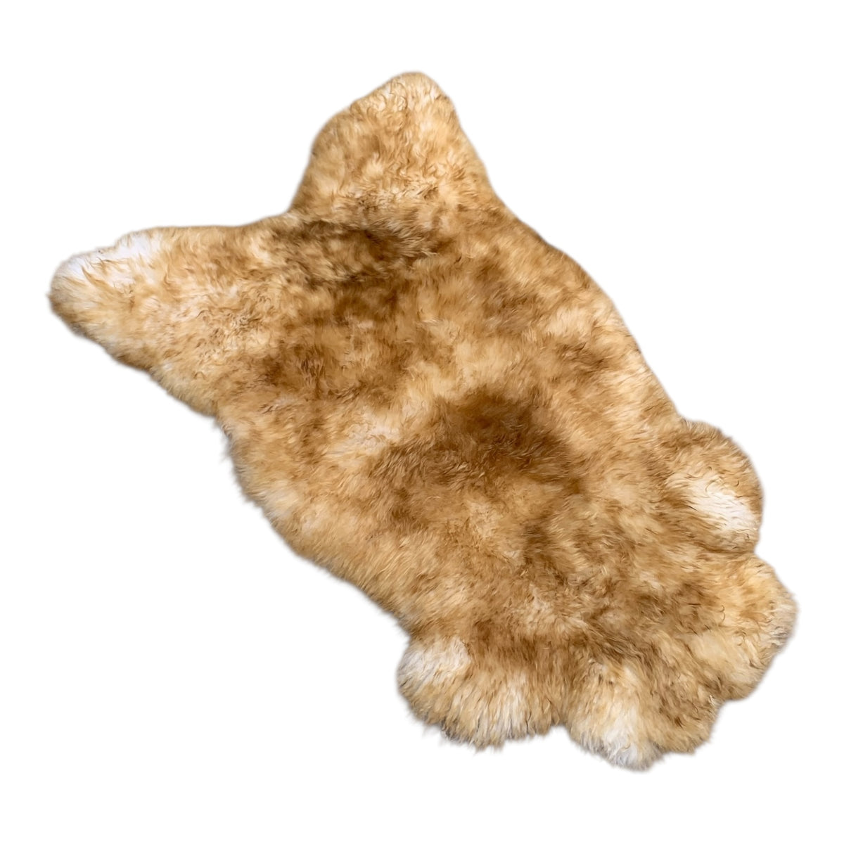 Schaffell 140 cm Braun-Geflammt - Echtes XXL Lammfell, Feltteppich & Sitzauflage
