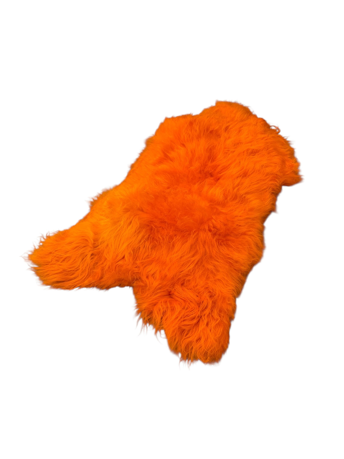 BUNTE Schaffell | Orange | Echtes Lammfell |Teppich Deko | 120cm | Sitzauflage