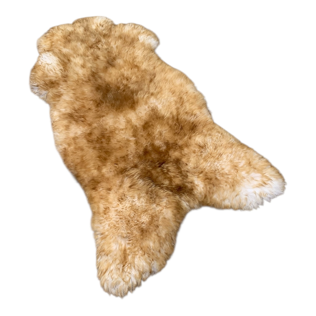 Schaffell 140 cm Braun-Geflammt - Echtes XXL Lammfell, Feltteppich & Sitzauflage