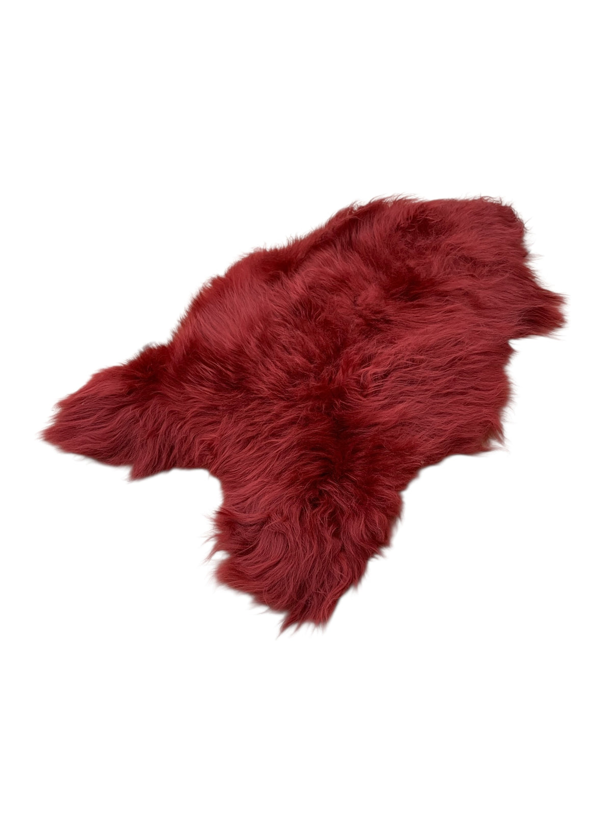 BUNTE Schaffell | Bordeaux-Rot | Echtes Lammfell |Teppich Deko | 120cm | Sitzauflage