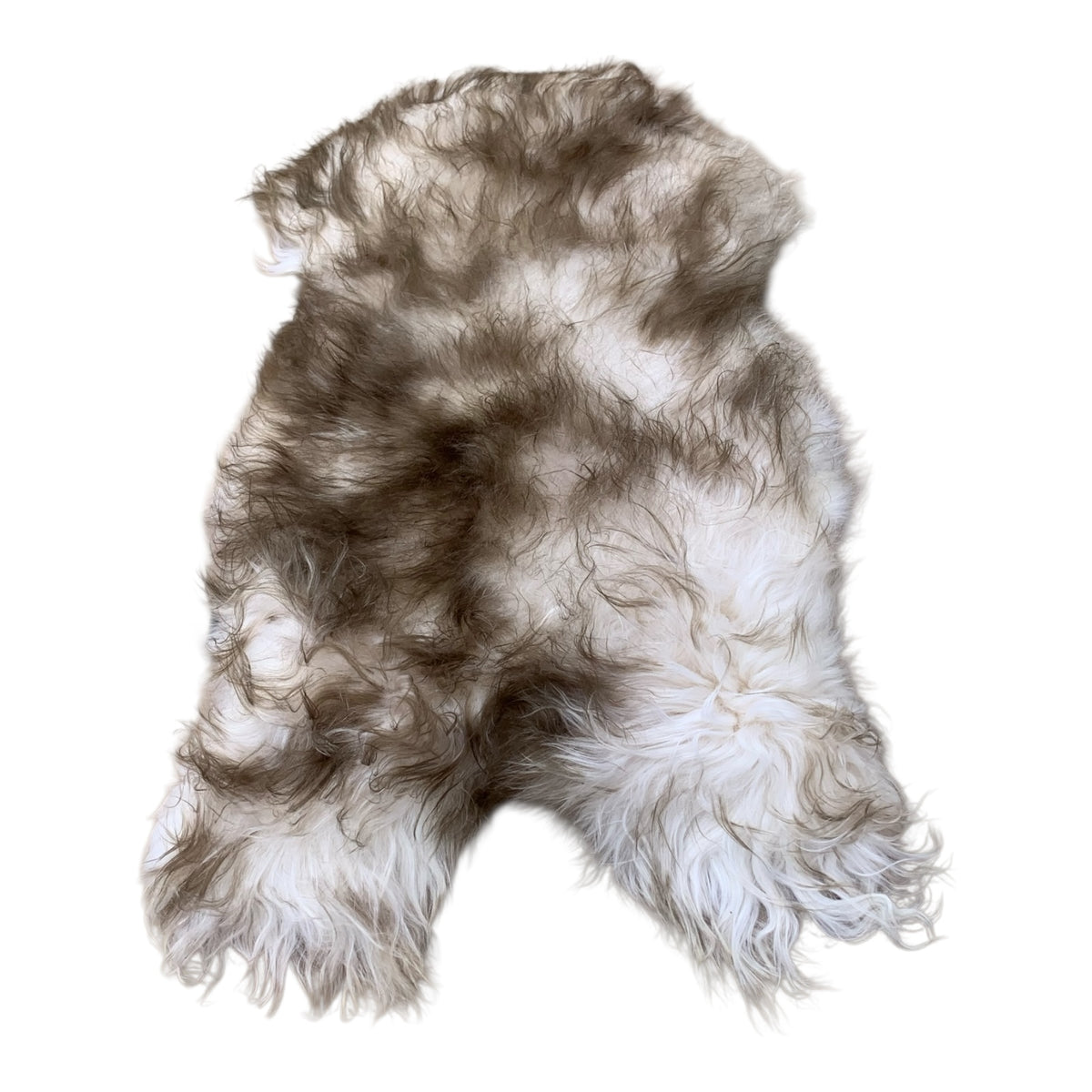 Schaffell 140 cm Dunkel-Geflammt - Echtes XXL Lammfell, Feltteppich & Sitzauflage