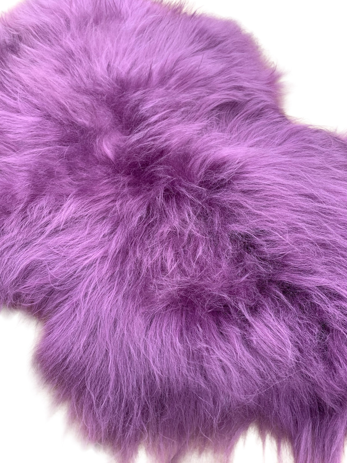 BUNTE Schaffell | Lila | Echtes Lammfell |Teppich Deko | 120cm | Sitzauflage