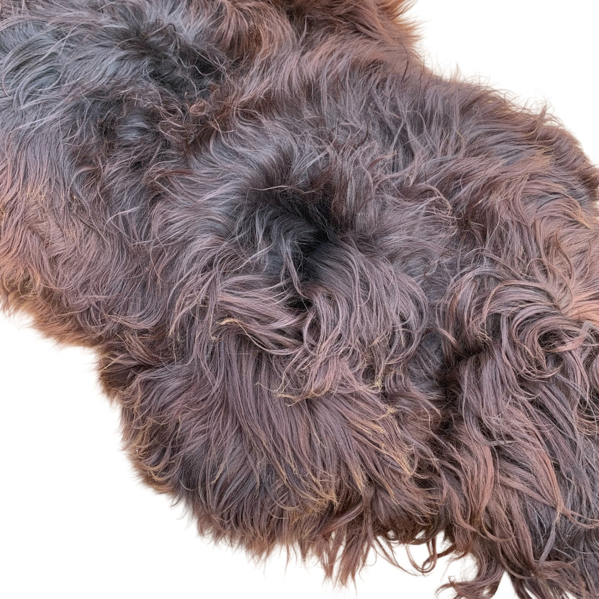 Schaffell 140 cm Natur-Braun - Echtes XXL Lammfell, Feltteppich & Sitzauflage