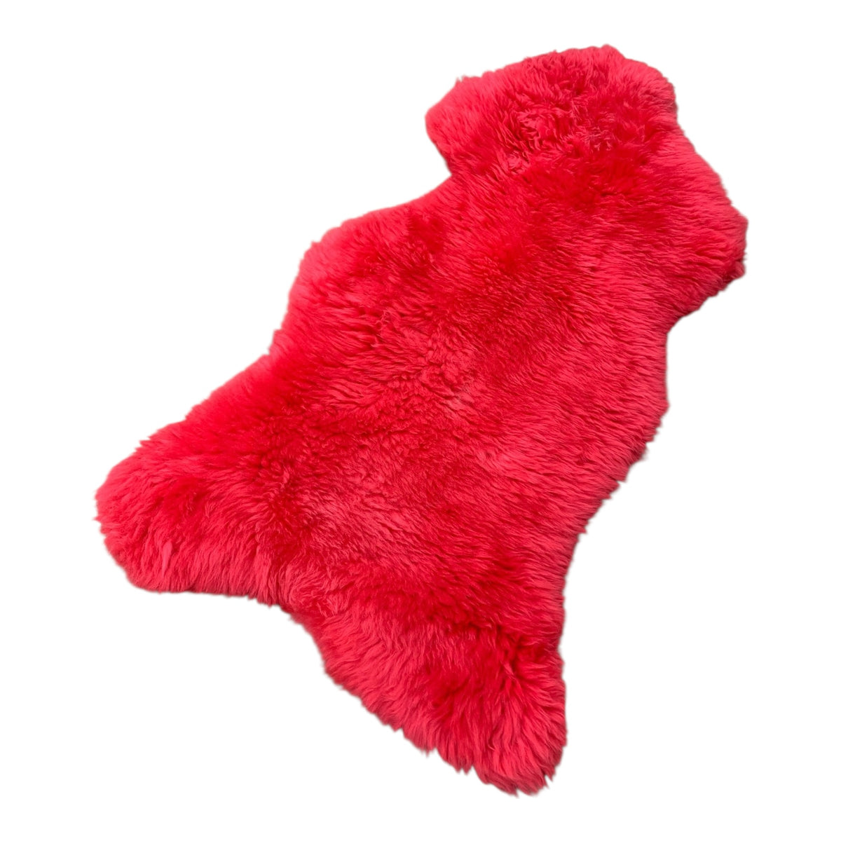 BUNTE Schaffell | Rot | Echtes Lammfell |Teppich Deko | 120cm | Sitzauflage