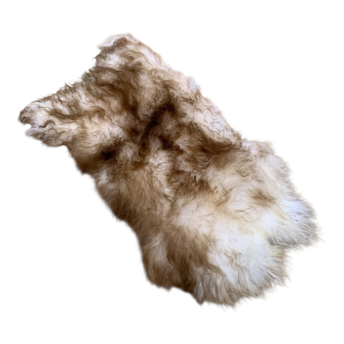 Schaffell 140 cm Braun-Geflammt - Echtes XXL Lammfell, Feltteppich & Sitzauflage