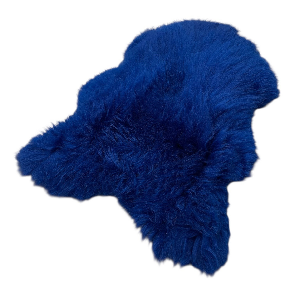 BillyGreen blaues Schaffell mit dichtem Lammfell als dekorativer Teppich oder kuschelige Sitzauflage