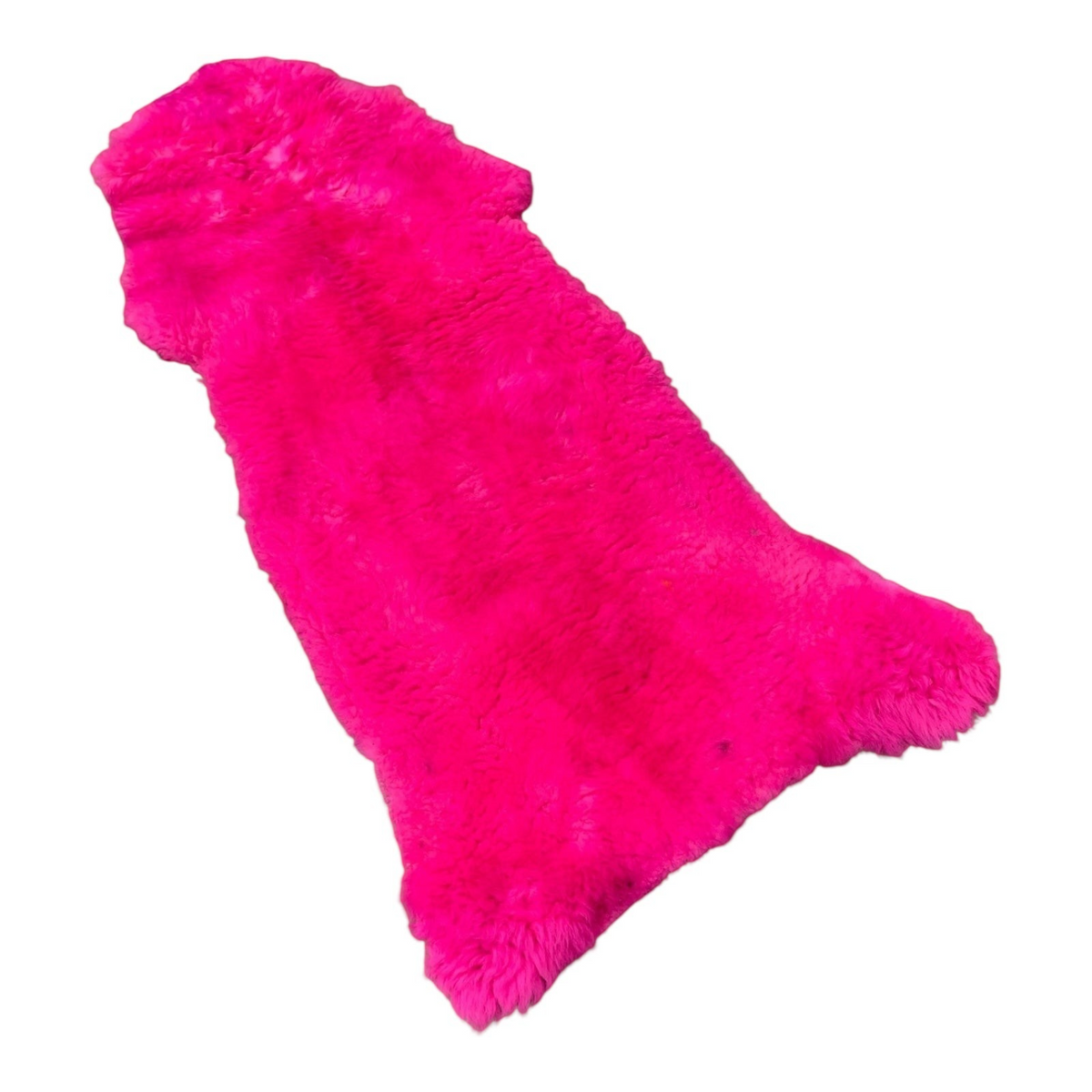 BillyGreen Schaffell in leuchtendem Magenta, 120cm, aus echtem, ökologisch gegerbtem Lammfell als dekorativer Teppich.