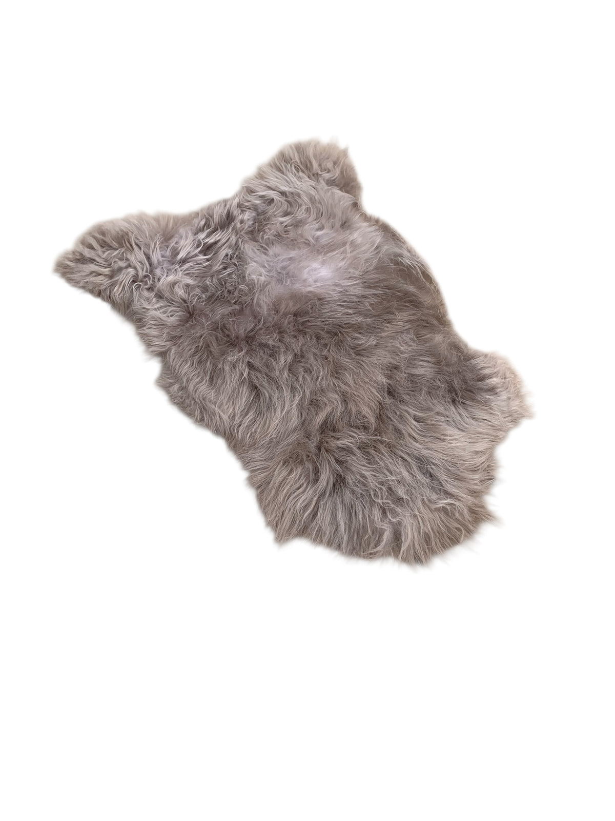 BUNTE Schaffell | Grau | Echtes Lammfell |Teppich Deko | 120cm | Sitzauflage