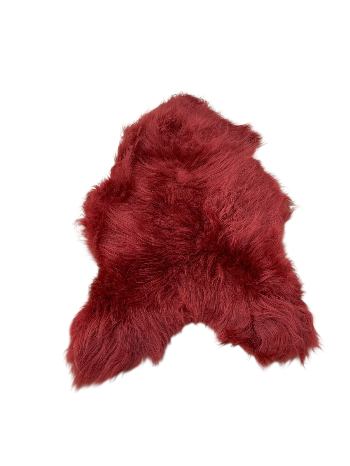 BUNTE Schaffell | Bordeaux-Rot | Echtes Lammfell |Teppich Deko | 120cm | Sitzauflage