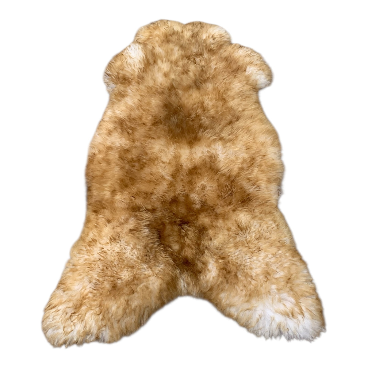 Schaffell 140 cm Braun-Geflammt - Echtes XXL Lammfell, Feltteppich & Sitzauflage