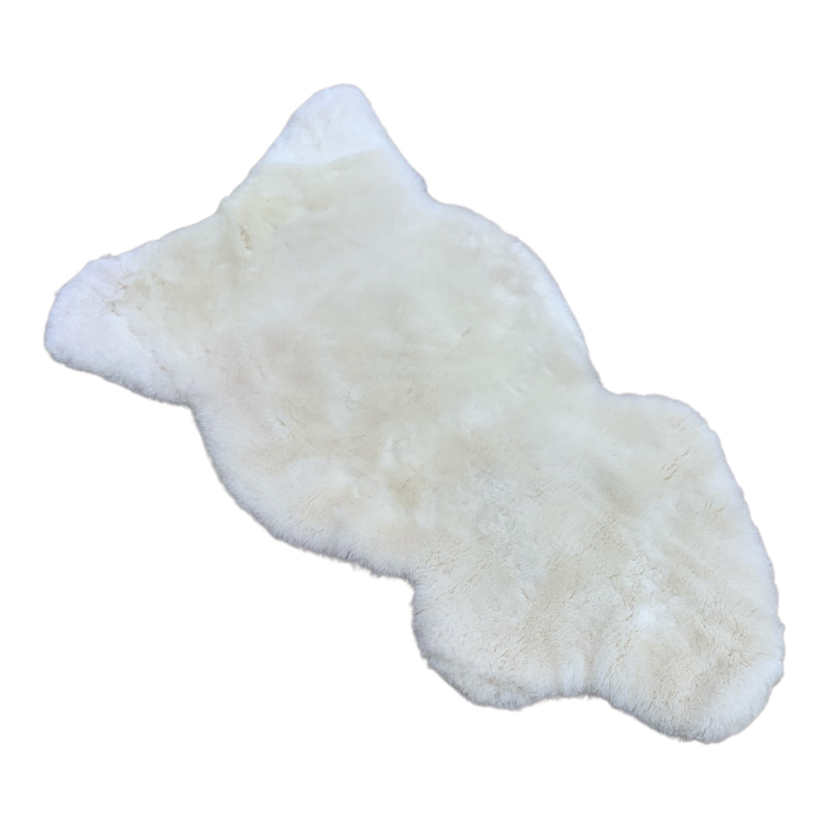 Schaffell 140 cm Natur-Weiß - Echtes XXL Lammfell, Feltteppich & Sitzauflage
