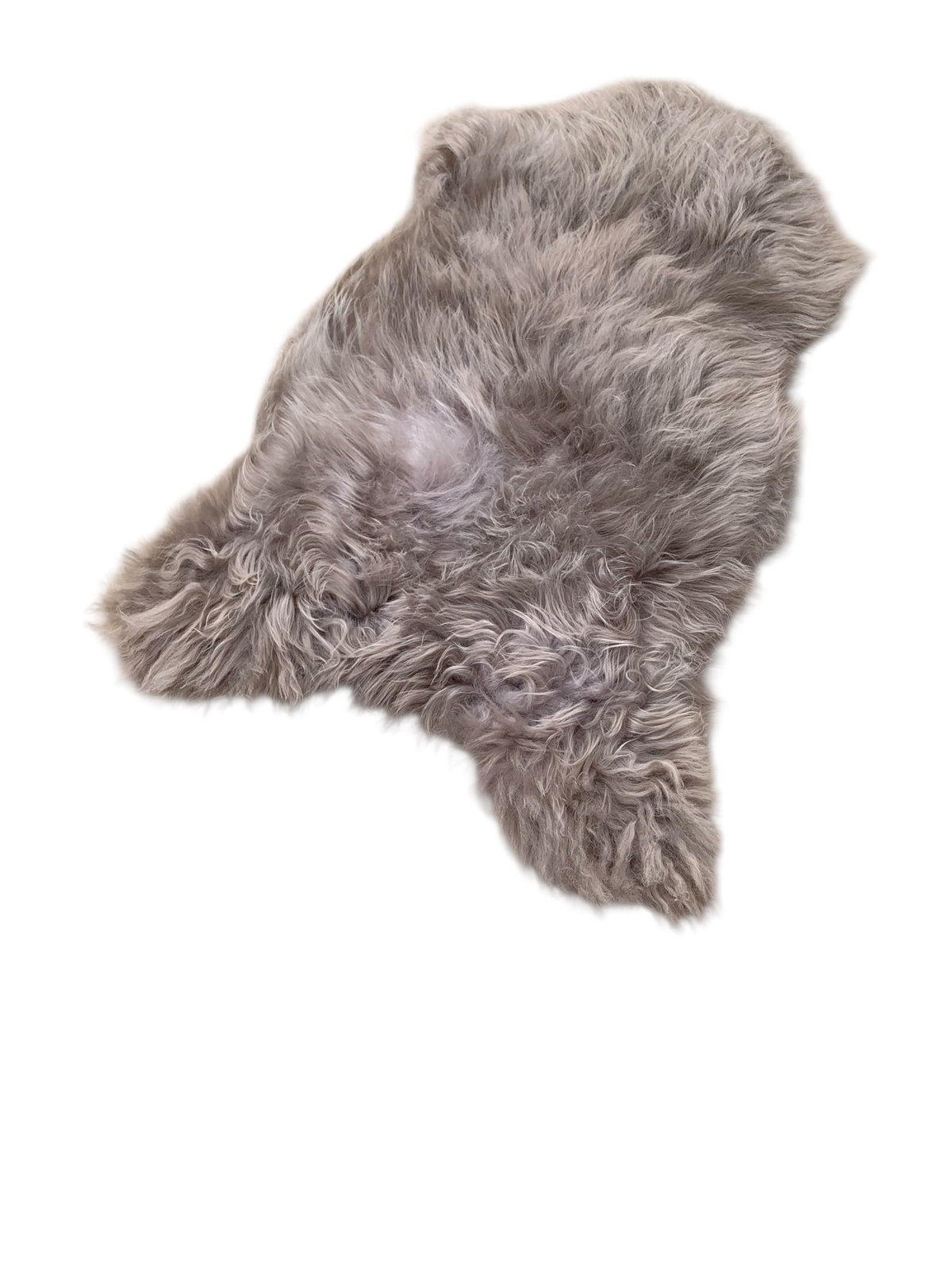 BUNTE Schaffell | Grau | Echtes Lammfell |Teppich Deko | 120cm | Sitzauflage