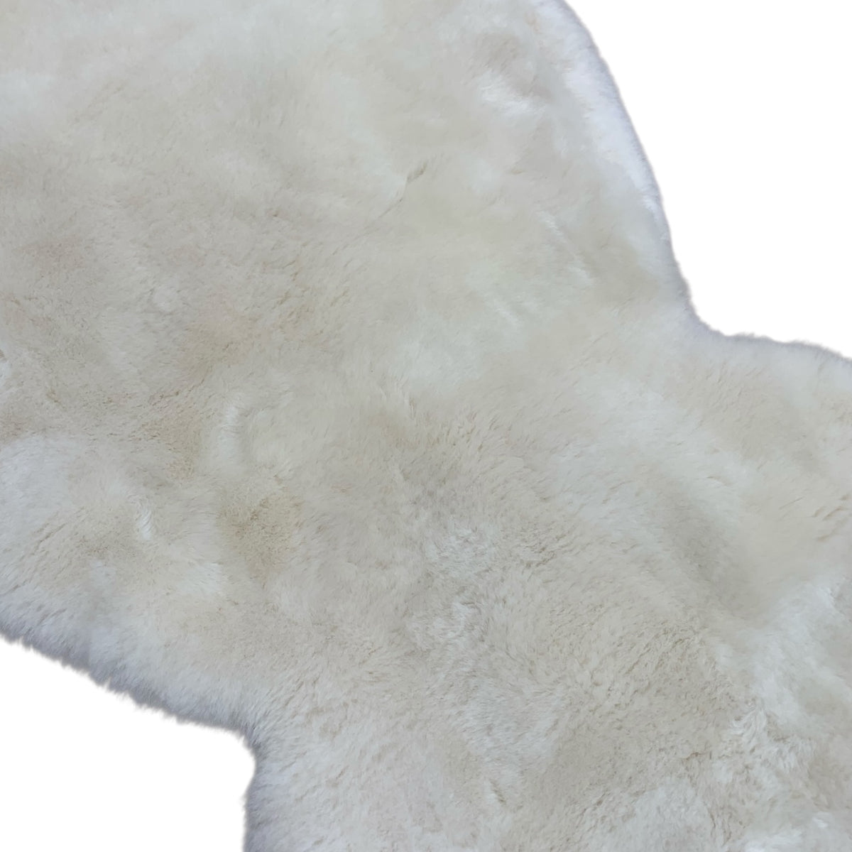 Schaffell 140 cm Natur-Weiß - Echtes XXL Lammfell, Feltteppich & Sitzauflage