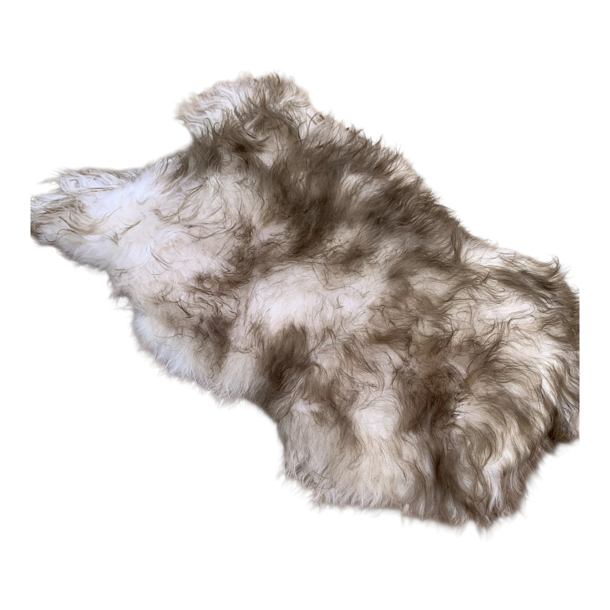 Schaffell 140 cm Dunkel-Geflammt - Echtes XXL Lammfell, Feltteppich & Sitzauflage