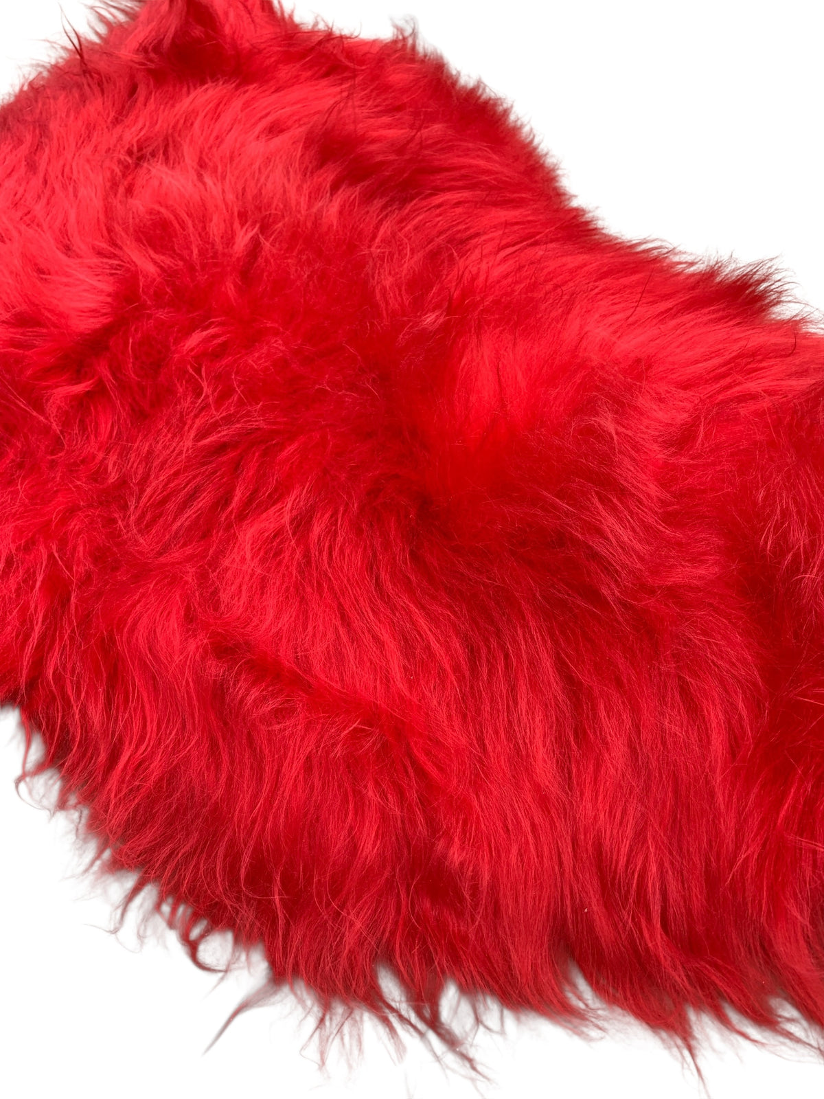BUNTE Schaffell | Rot | Echtes Lammfell |Teppich Deko | 120cm | Sitzauflage