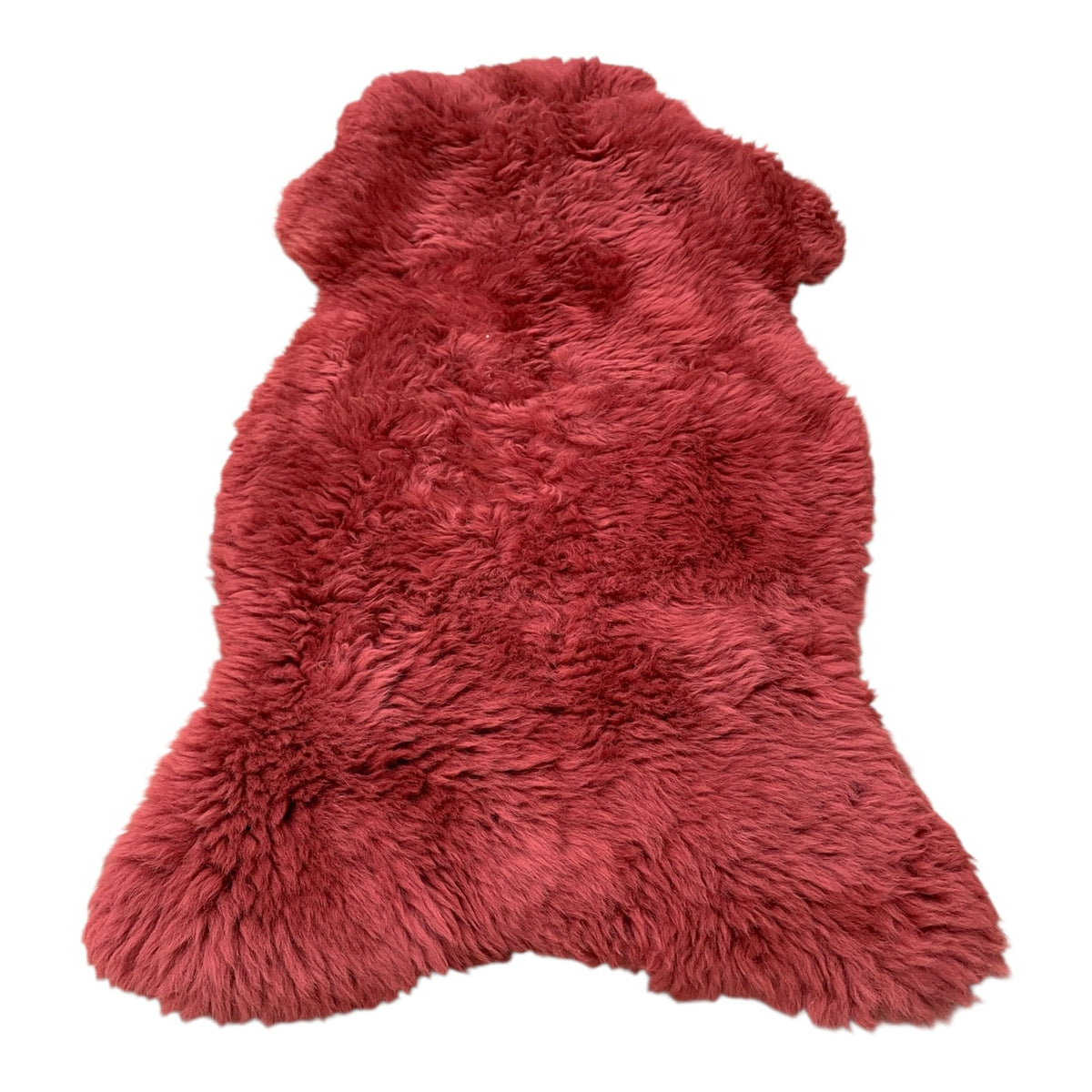 BUNTE Schaffell | Bordeaux-Rot | Echtes Lammfell |Teppich Deko | 120cm | Sitzauflage