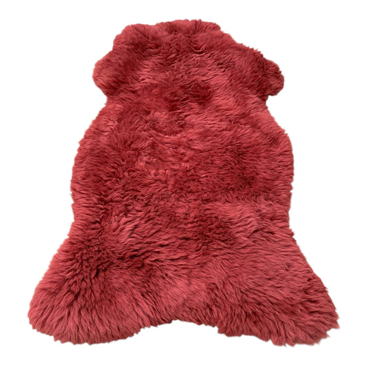 BUNTE Schaffell | Bordeaux-Rot | Echtes Lammfell |Teppich Deko | 120cm | Sitzauflage