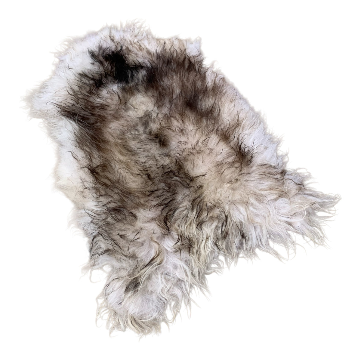 Schaffell 140 cm Dunkel-Geflammt - Echtes XXL Lammfell, Feltteppich & Sitzauflage