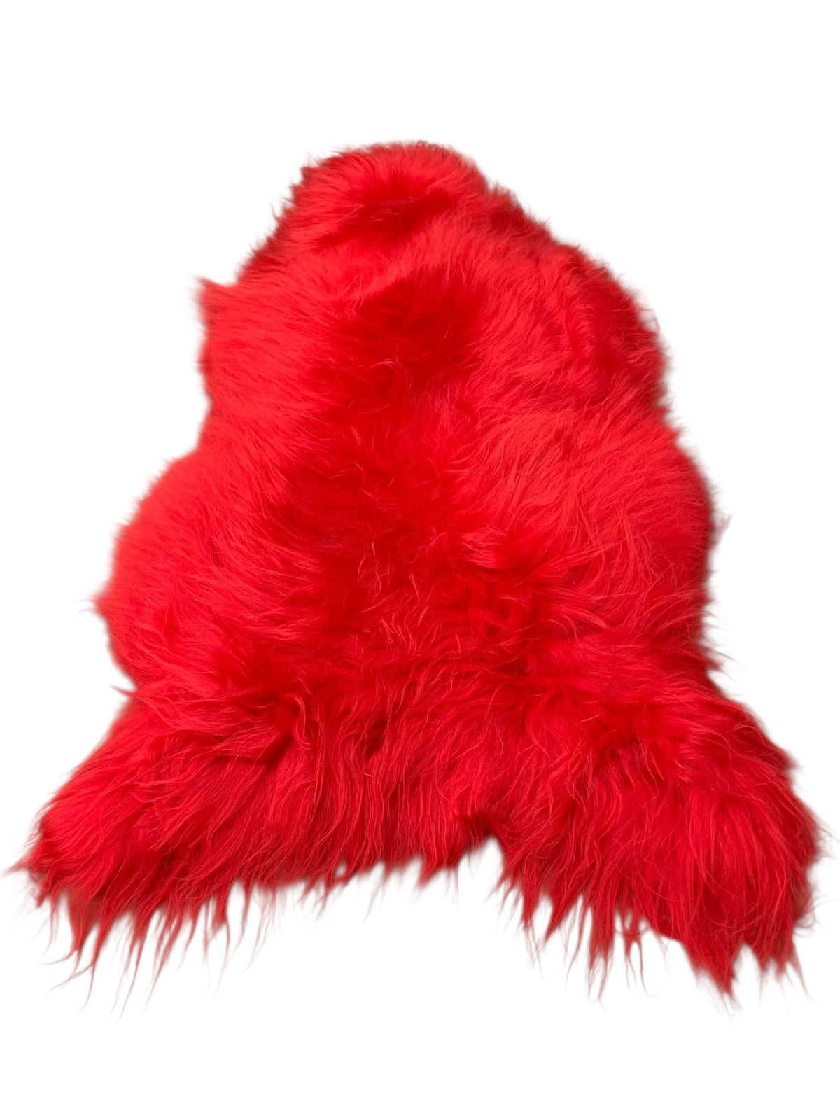 BUNTE Schaffell | Rot | Echtes Lammfell |Teppich Deko | 120cm | Sitzauflage