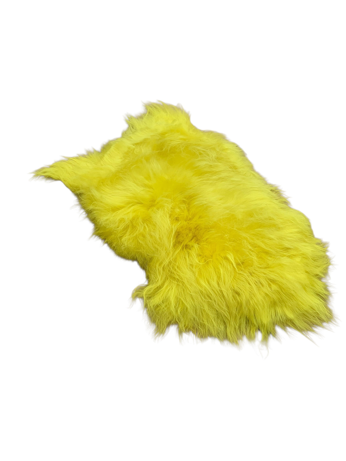 BUNTE Schaffell | Gelb | Echtes Lammfell |Teppich Deko | 120cm | Sitzauflage