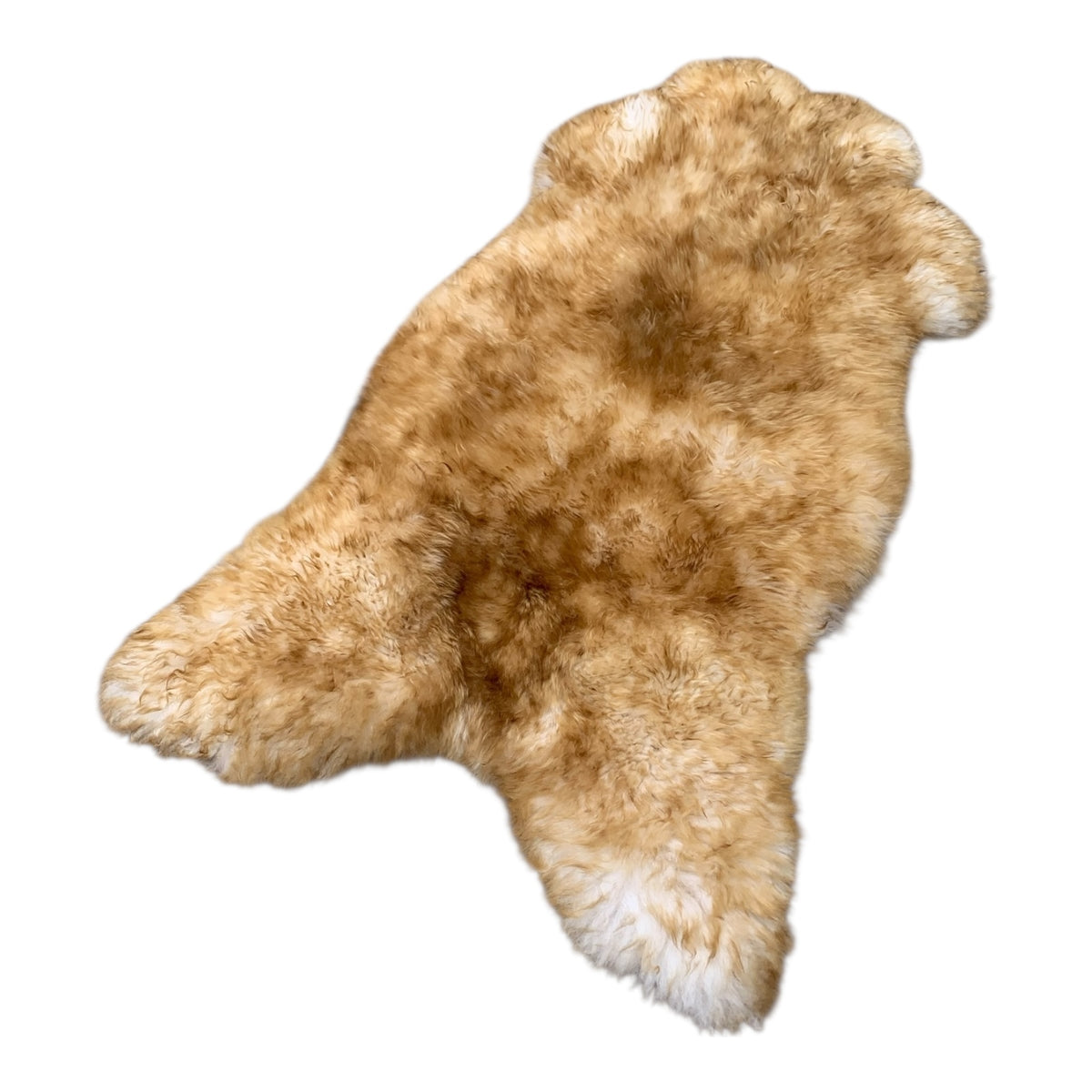 Schaffell 140 cm Braun-Geflammt - Echtes XXL Lammfell, Feltteppich & Sitzauflage