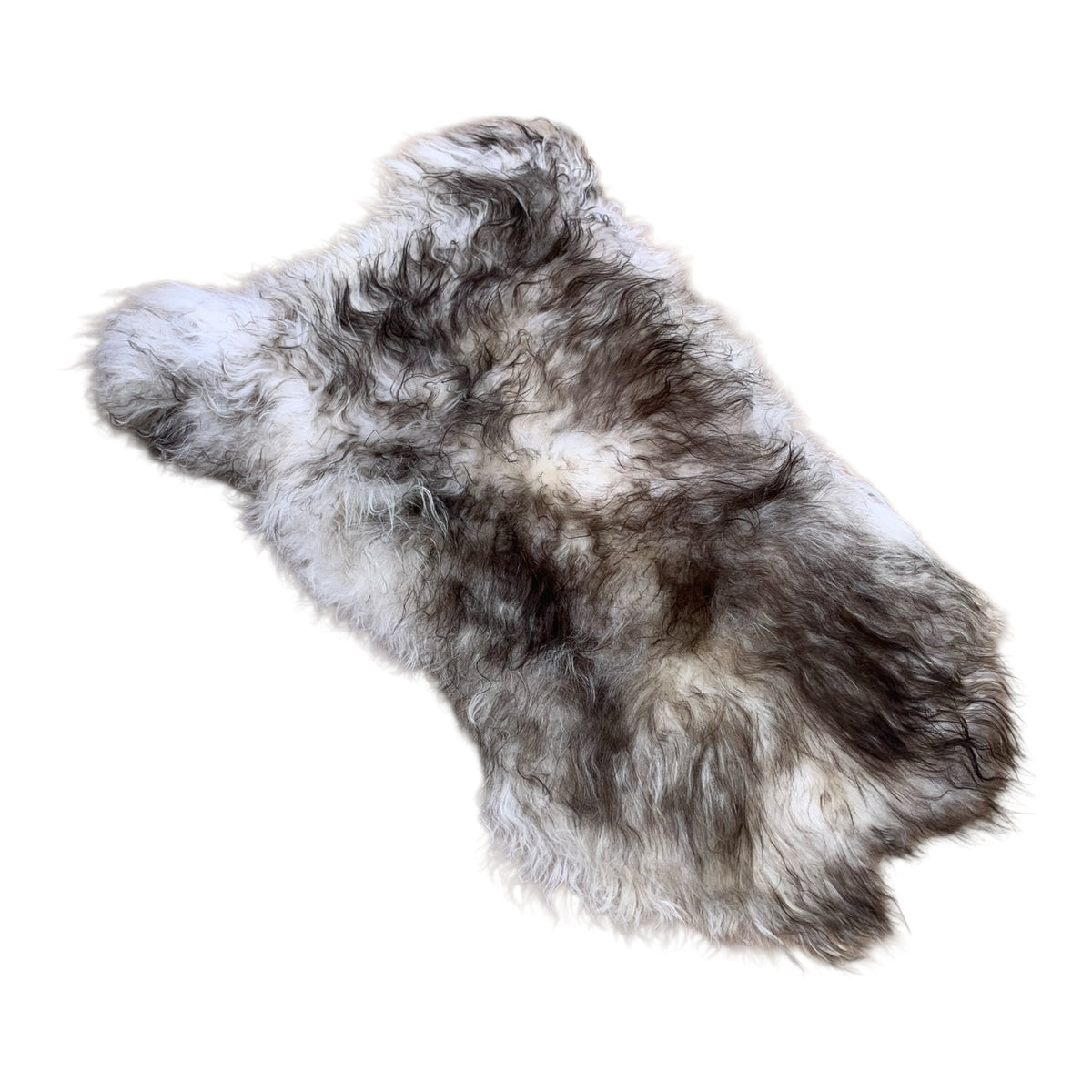 Schaffell 140 cm Dunkel-Geflammt - Echtes XXL Lammfell, Feltteppich & Sitzauflage