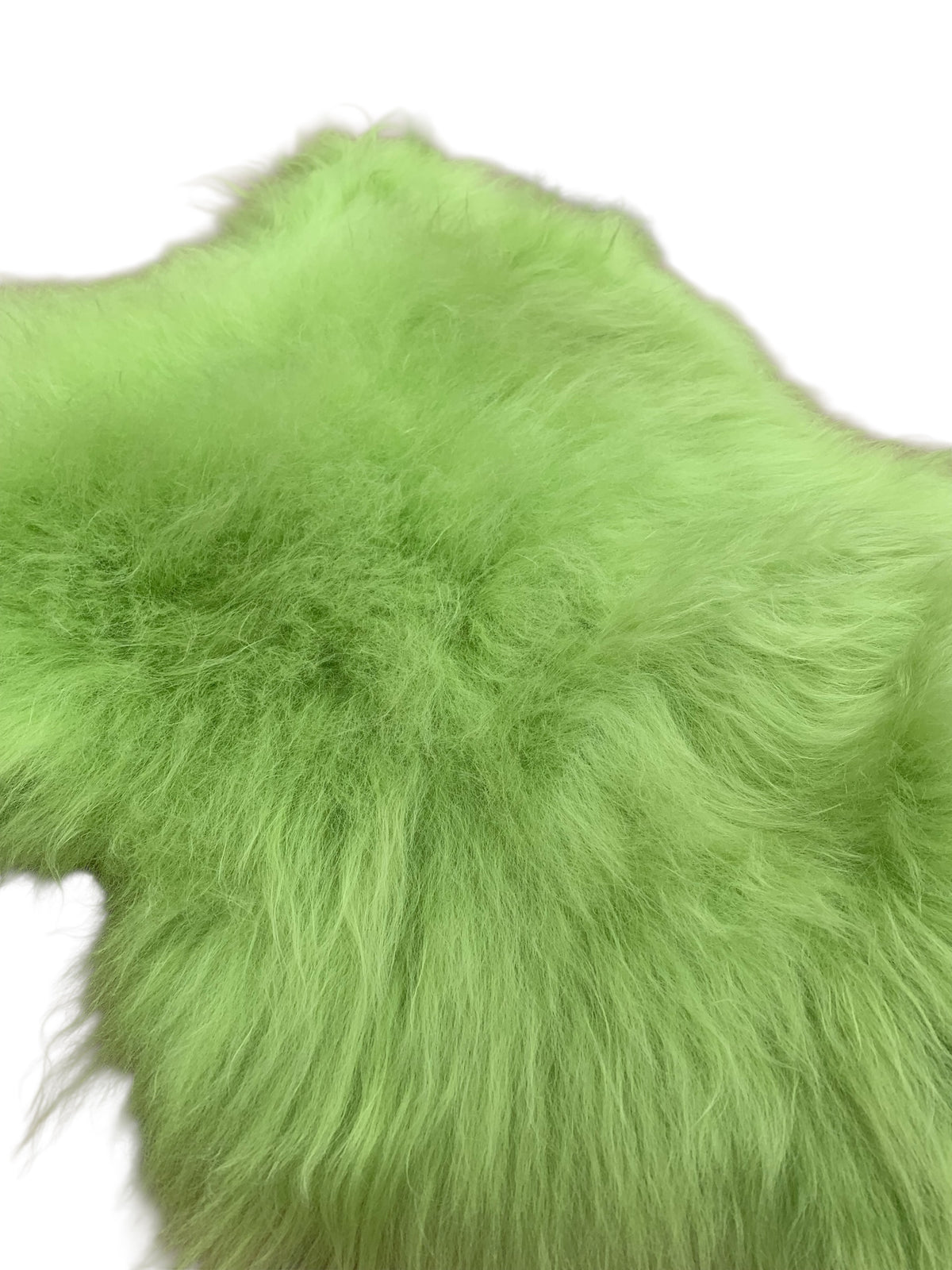 BUNTE Schaffell | Apfel-Grün | Echtes Lammfell |Teppich Deko | 120cm | Sitzauflage