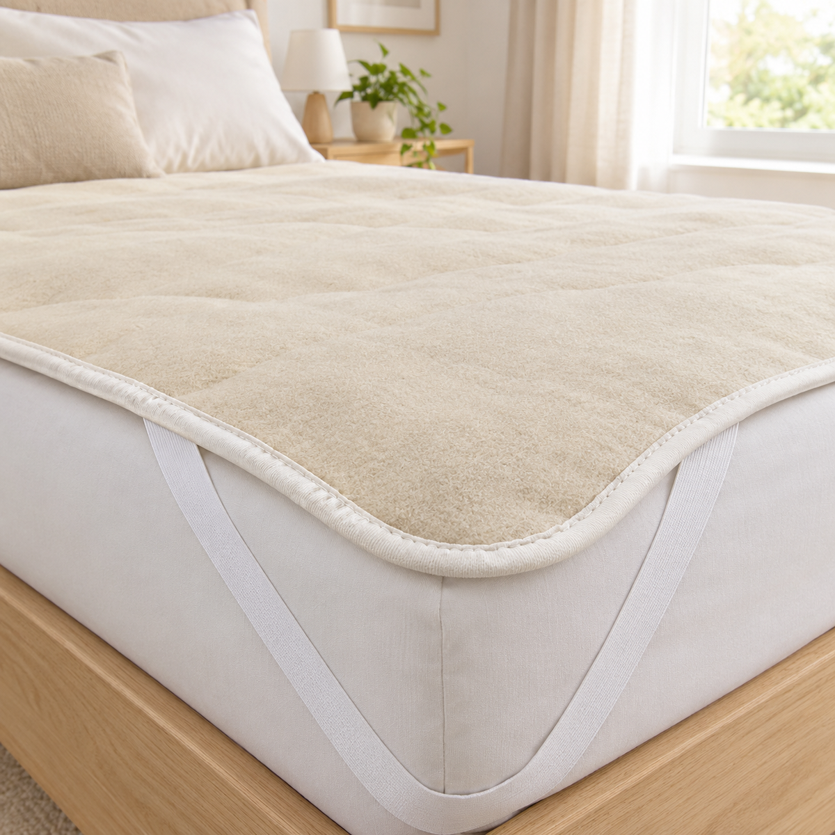 Merino Topper 500 g/m² – Naturweiß