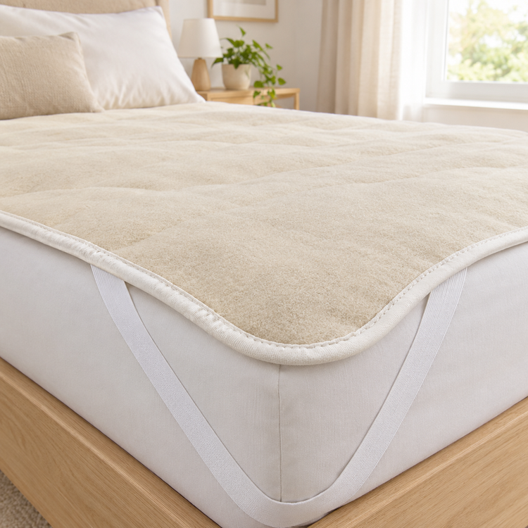 Merino Topper 500 g/m² – Naturweiß