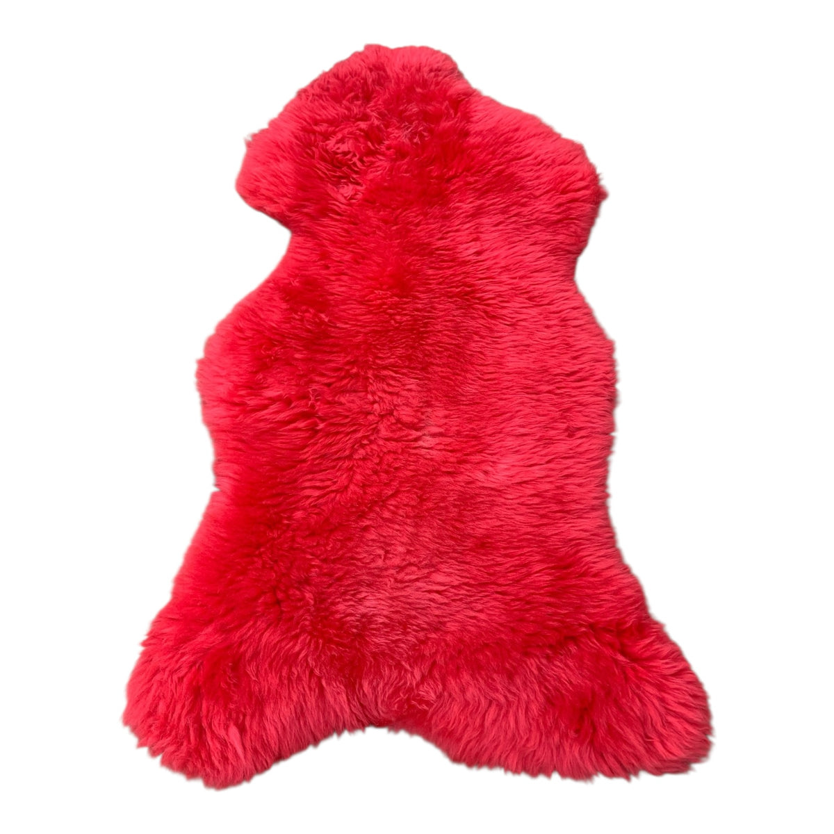 BUNTE Schaffell | Rot | Echtes Lammfell |Teppich Deko | 120cm | Sitzauflage