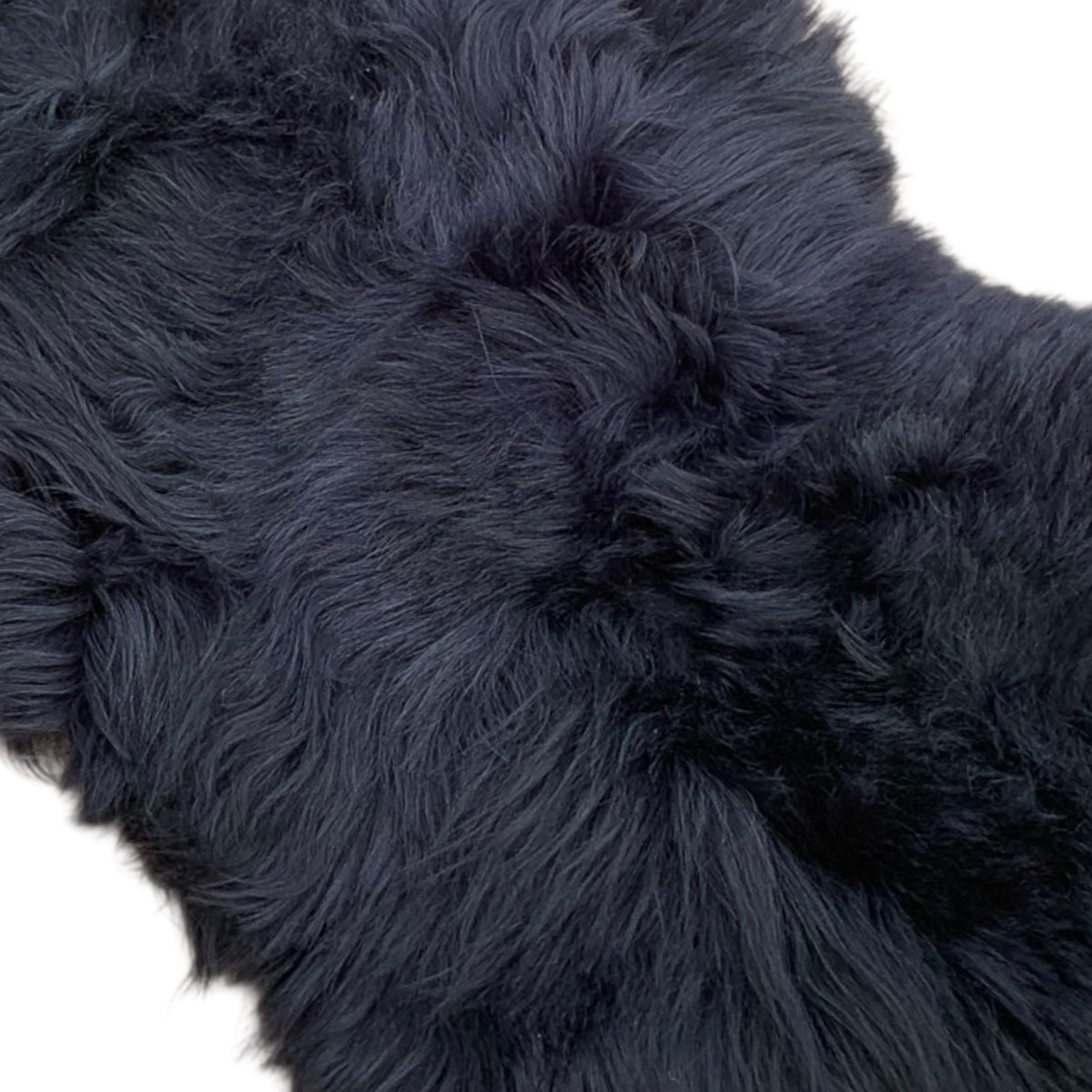 BUNTE Schaffell | Schwarz | Echtes Lammfell |Teppich Deko | 120cm | Sitzauflage
