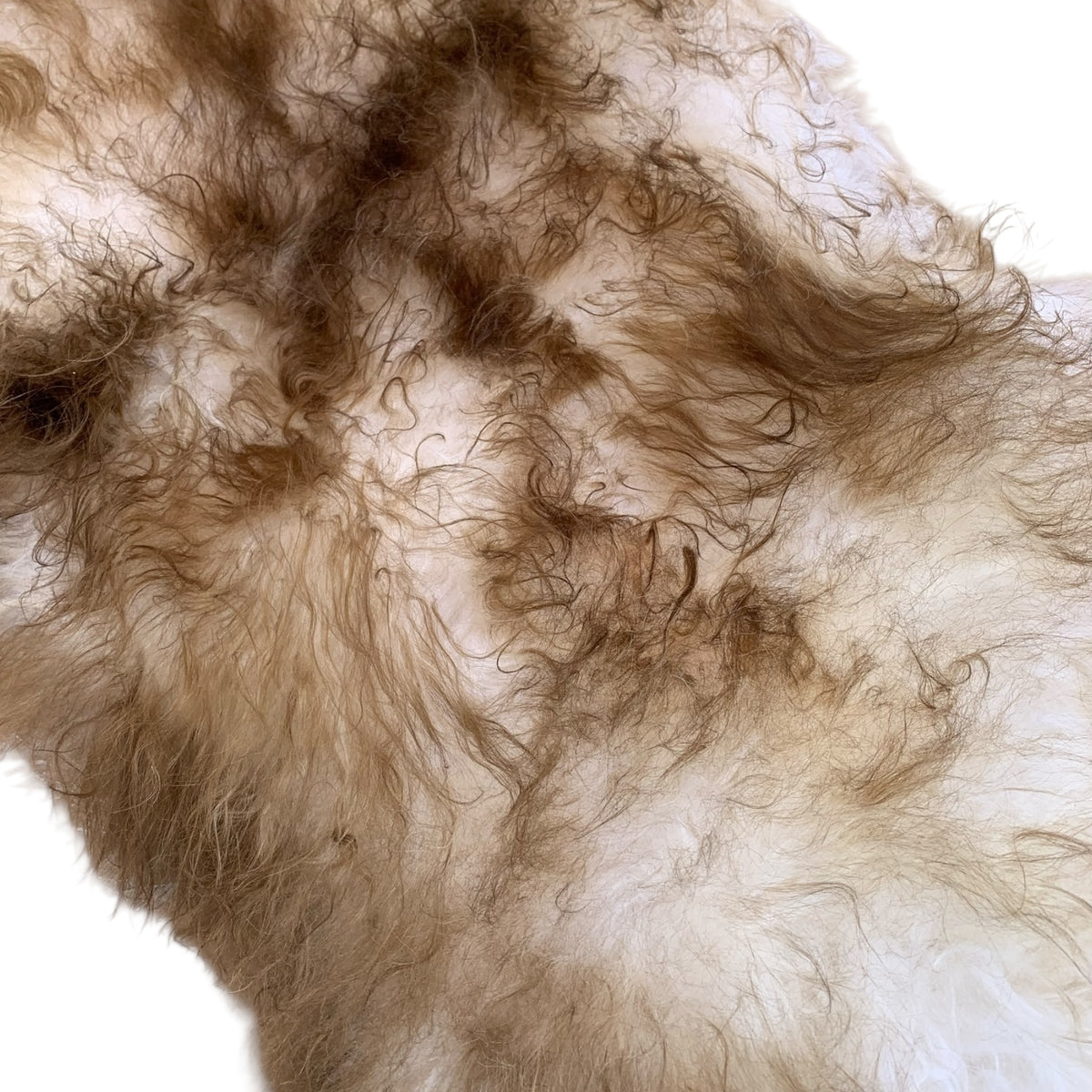 Schaffell 140 cm Braun-Geflammt - Echtes XXL Lammfell, Feltteppich & Sitzauflage
