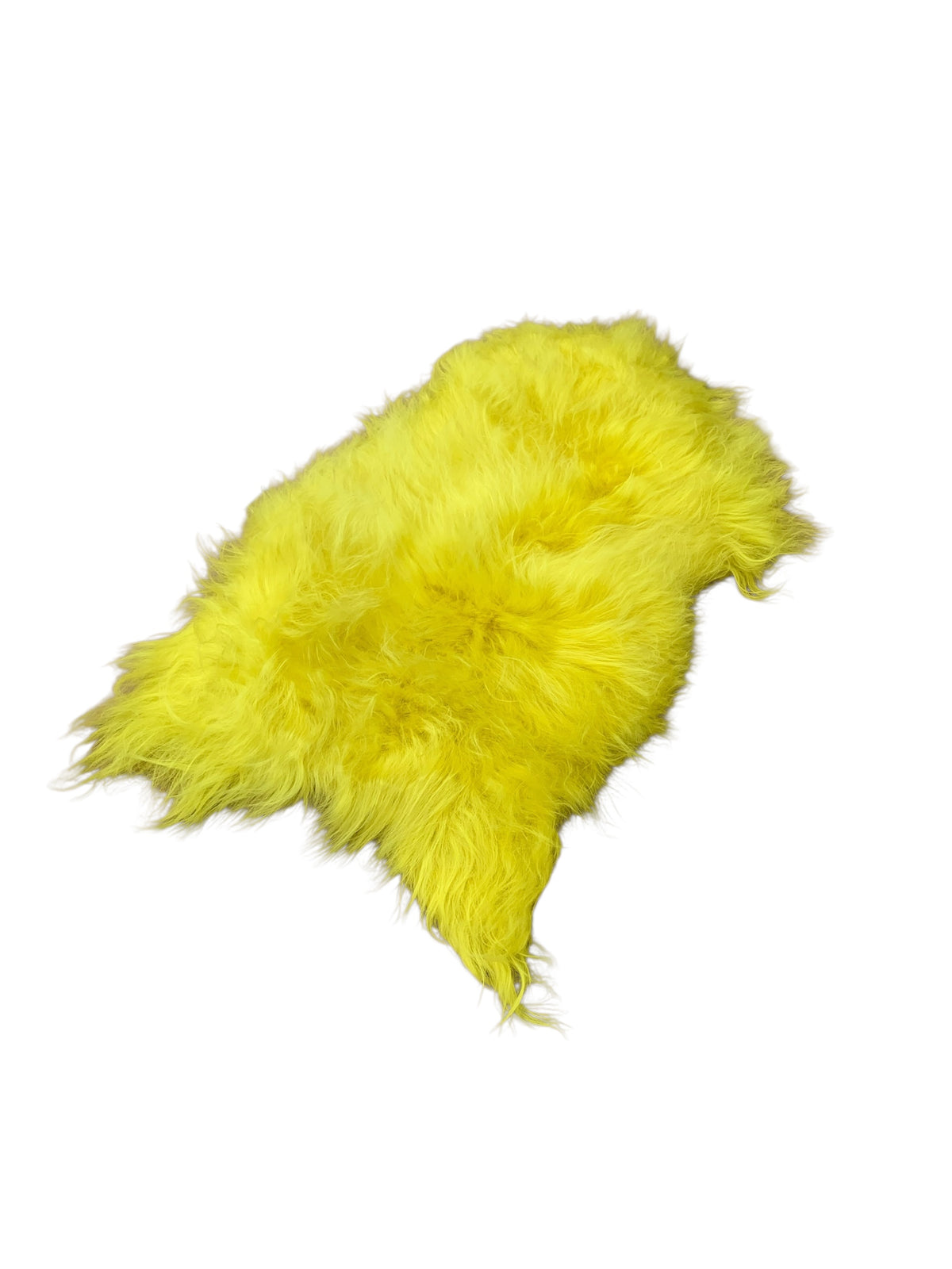 BUNTE Schaffell | Gelb | Echtes Lammfell |Teppich Deko | 120cm | Sitzauflage