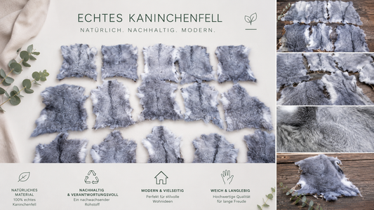 Premium Ziegenfell & Zickelfell NATUR - Nachhaltig, weich & modern in Grau