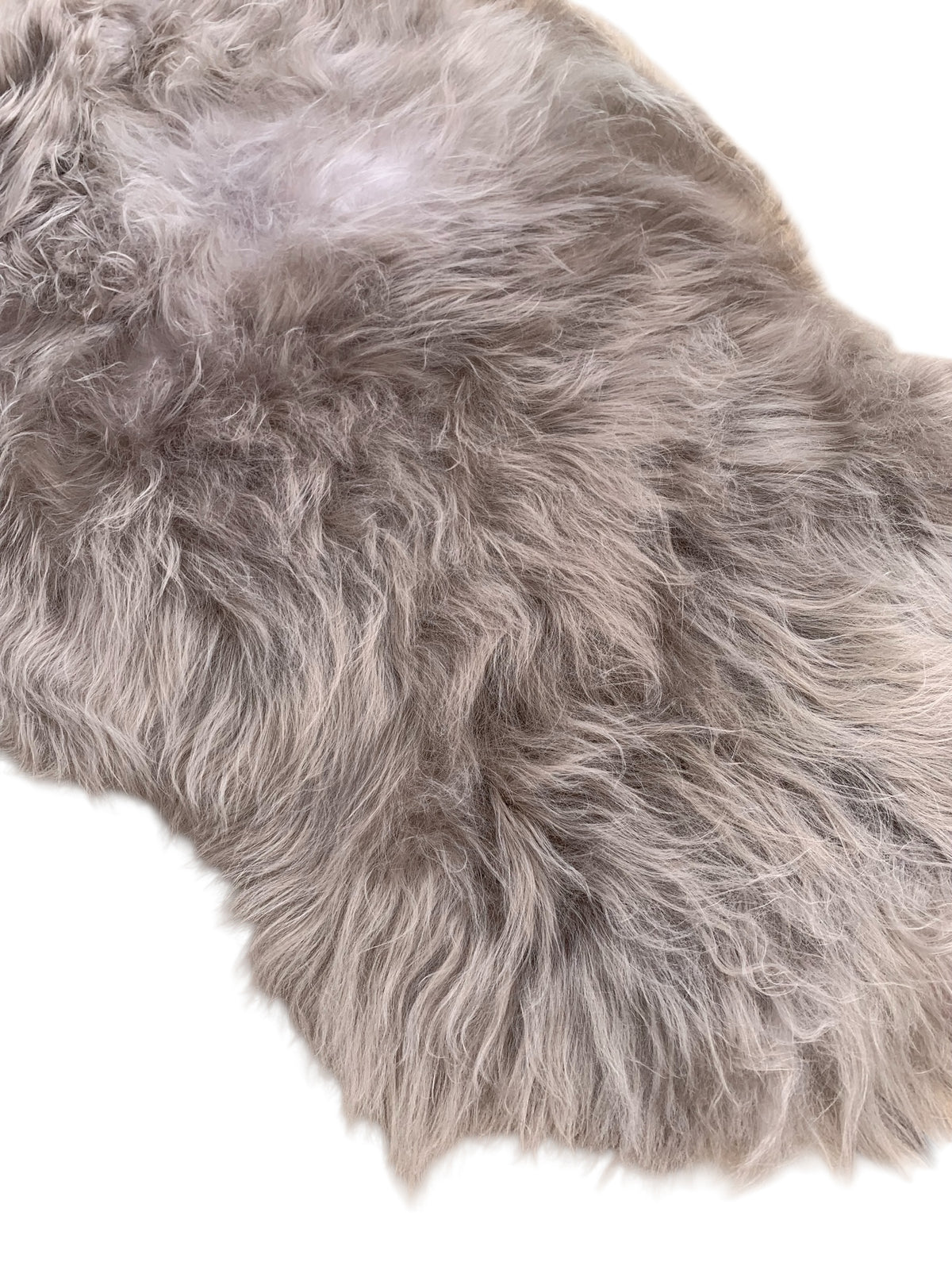 BUNTE Schaffell | Grau | Echtes Lammfell |Teppich Deko | 120cm | Sitzauflage