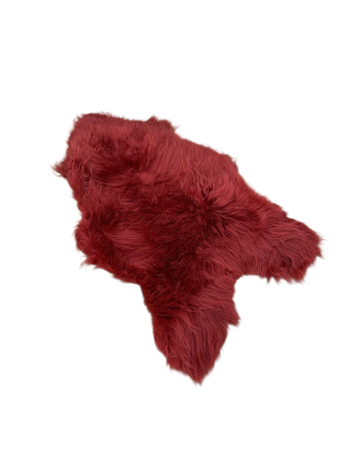 BUNTE Schaffell | Bordeaux-Rot | Echtes Lammfell |Teppich Deko | 120cm | Sitzauflage