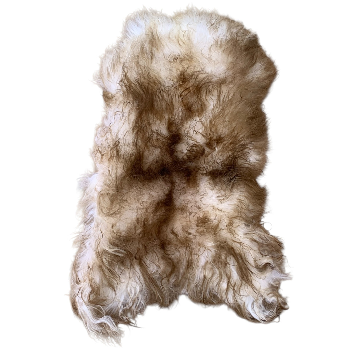 Schaffell 140 cm Braun-Geflammt - Echtes XXL Lammfell, Feltteppich & Sitzauflage
