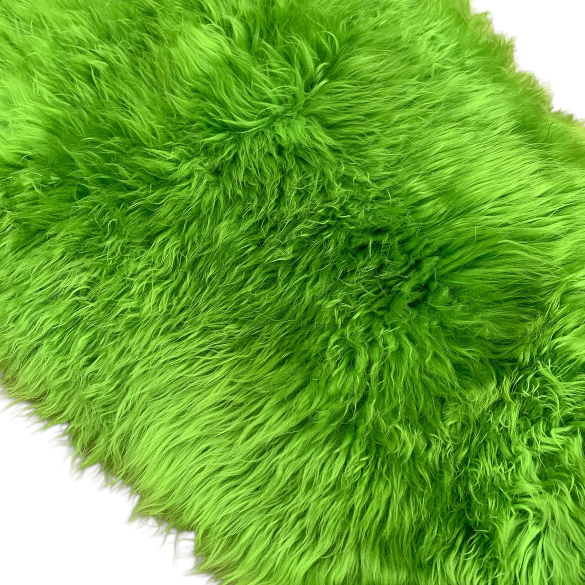 BUNTE Schaffell | Jungle-Grün | Echtes Lammfell |Teppich Deko | 120cm | Sitzauflage