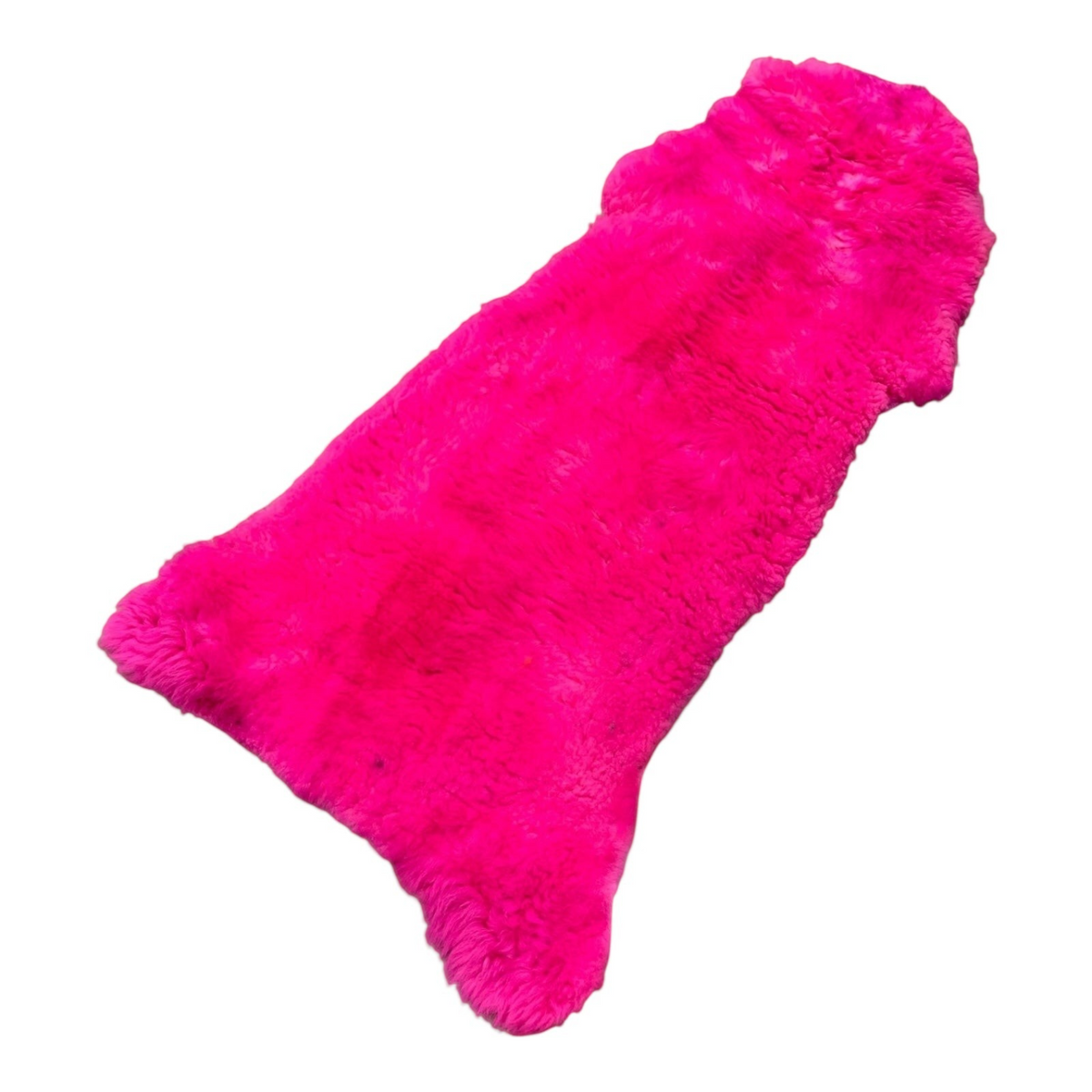 BillyGreen Schaffell in leuchtendem Magenta, hochwertiges echtes Lammfell mit dichter Wolle als dekorativer Teppich