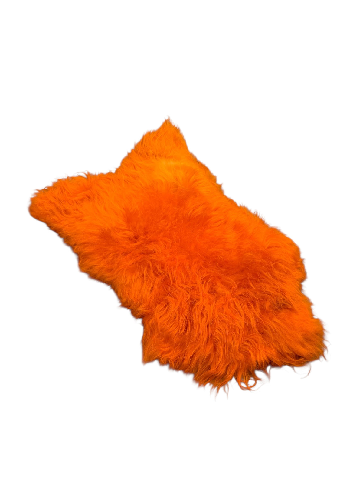 BUNTE Schaffell | Orange | Echtes Lammfell |Teppich Deko | 120cm | Sitzauflage