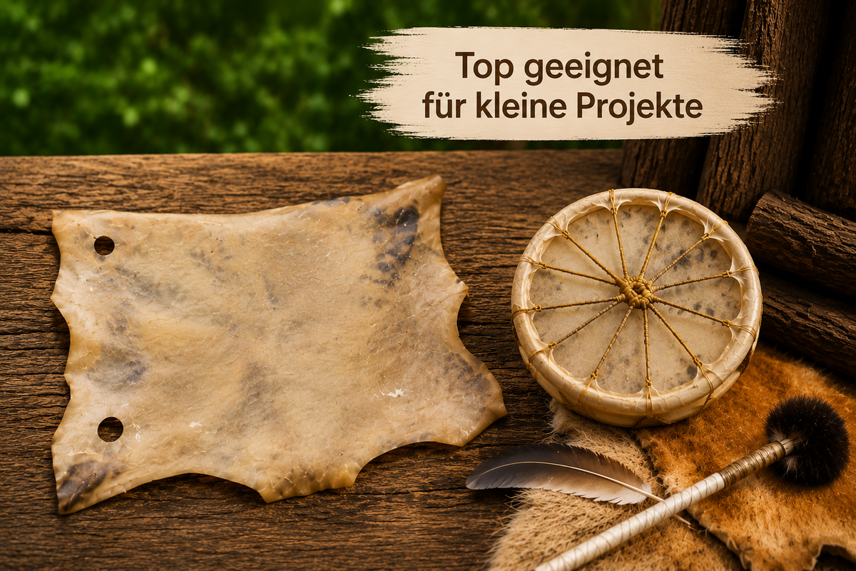 Rehrohhaut / Pergament - 2. Wahl - Nachhaltige Naturhaut für Trommelbau, Kunst & Handwerk