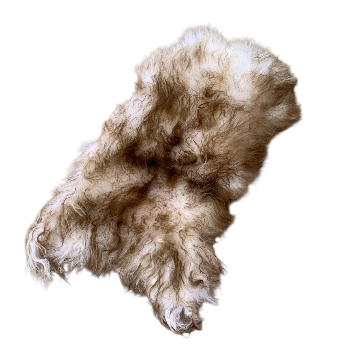 Schaffell 140 cm Braun-Geflammt - Echtes XXL Lammfell, Feltteppich & Sitzauflage
